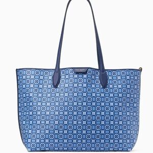 NWT Kate Spade Flower Monogram Tote - Outerspace
